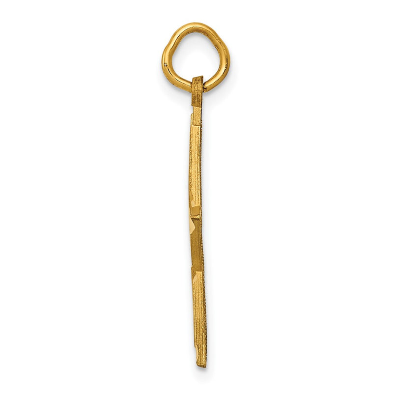 10K Yellow Gold Diamond-Cut Star Charm