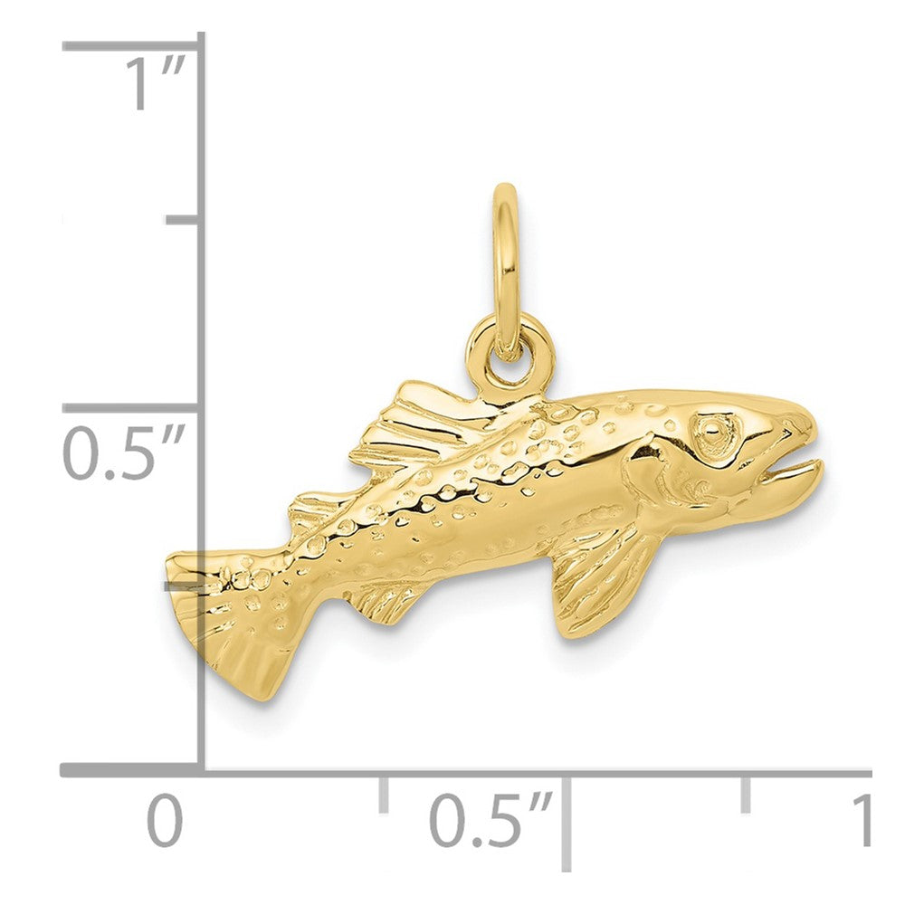 10K Yellow Gold Fish Charm