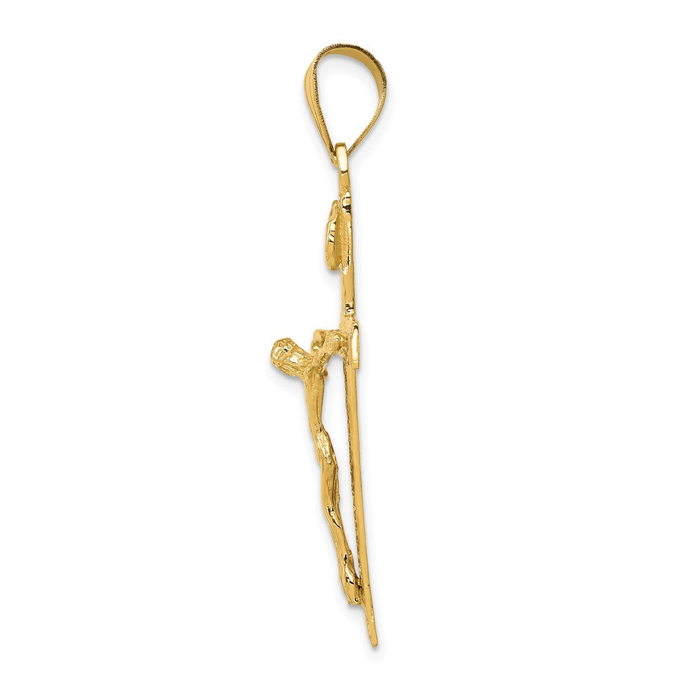 10K Yellow Gold Inri Crucifix Pendant