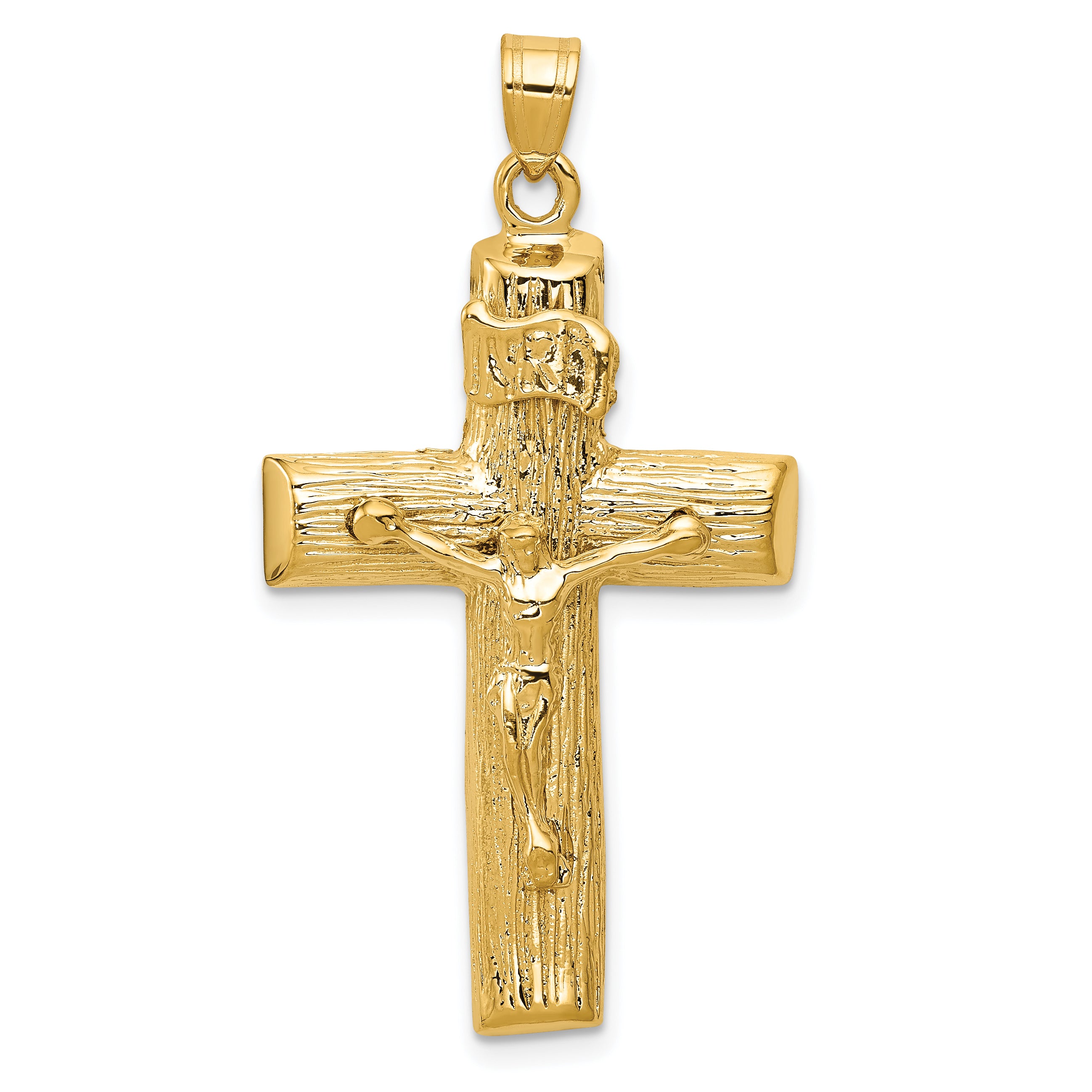 10K Yellow Gold Crucifix Charm