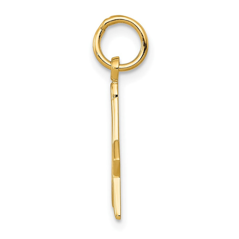 10K Yellow Gold Polished And Textured Masonic Symbol Charm
