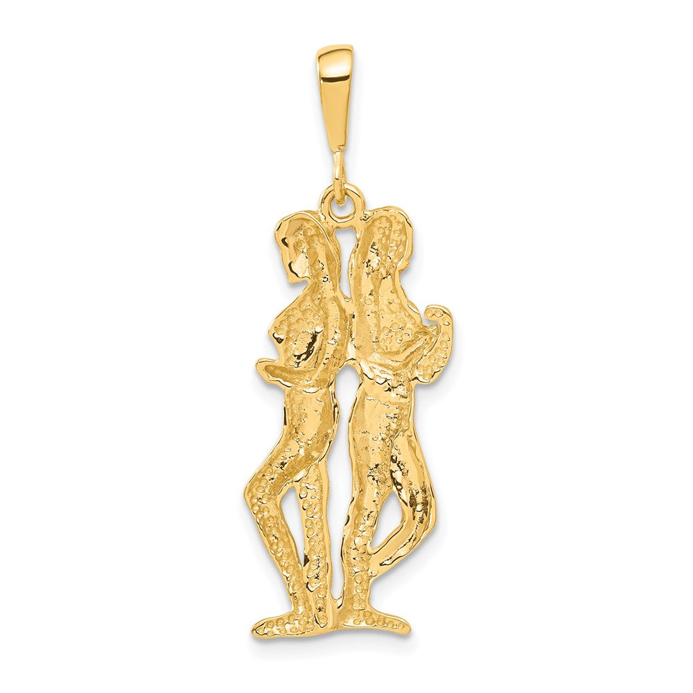 10K Yellow Gold Gemini Zodiac Charm