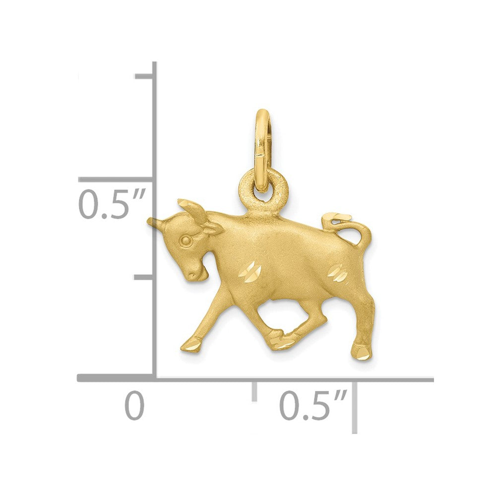 10K Yellow Gold Taurus Zodiac Charm