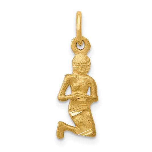 10K Yellow Gold Virgo Zodiac Charm