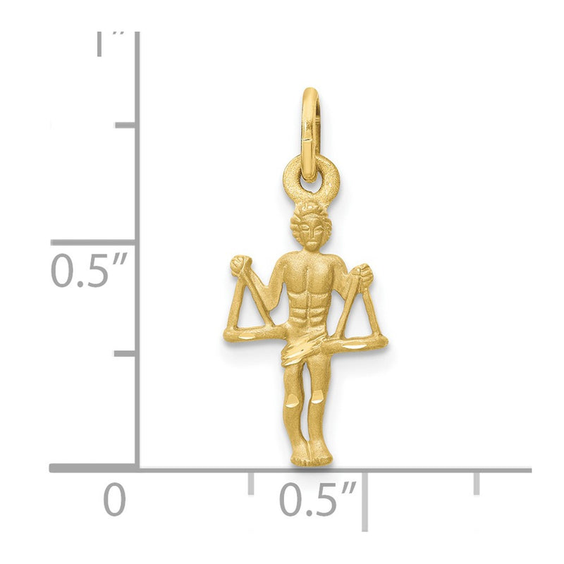 10K Yellow Gold Libra Zodiac Charm