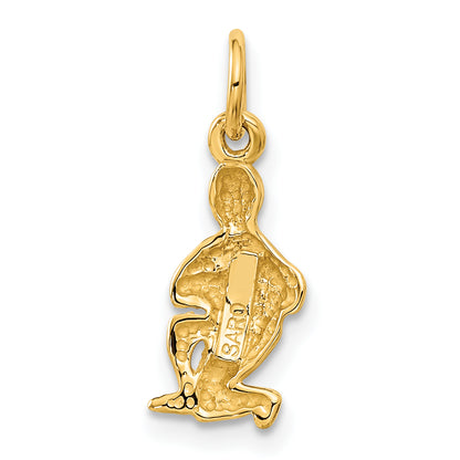 10K Yellow Gold Aquarius Zodiac Charm