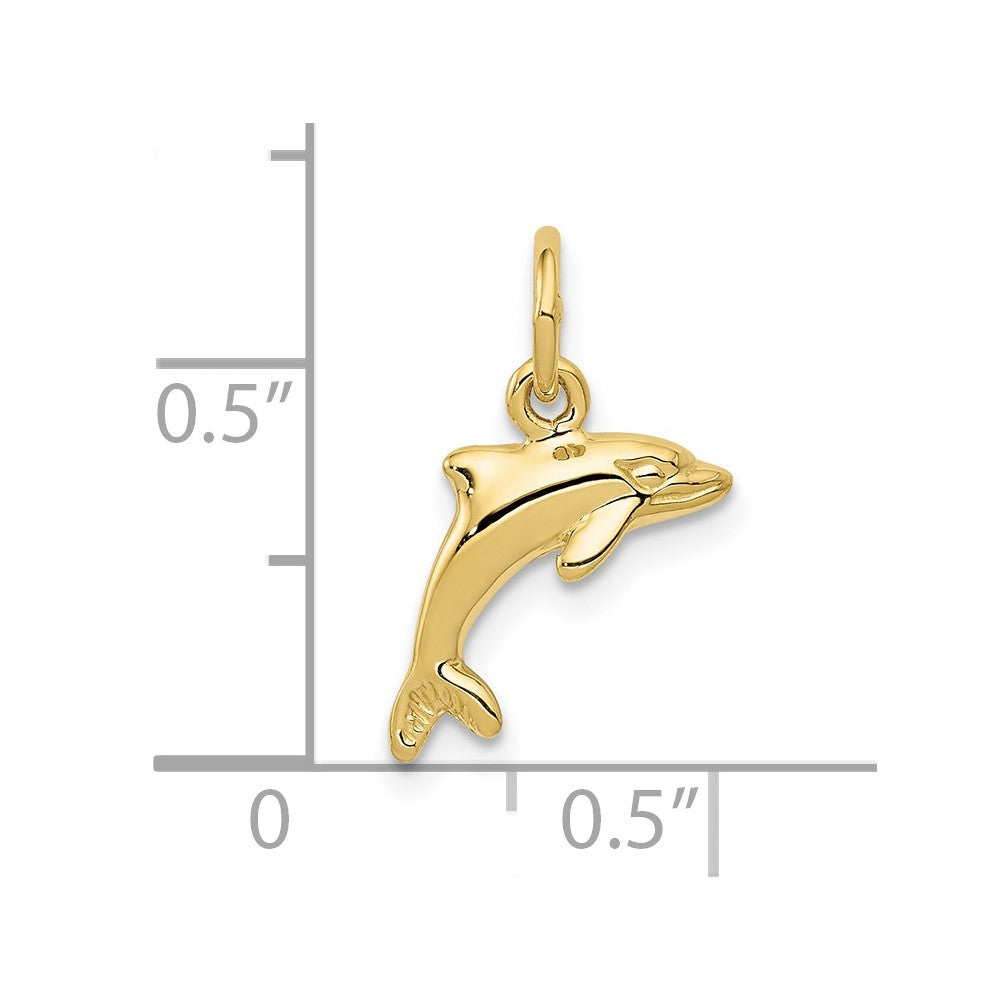 10K Yellow Gold Dolphin Pendant
