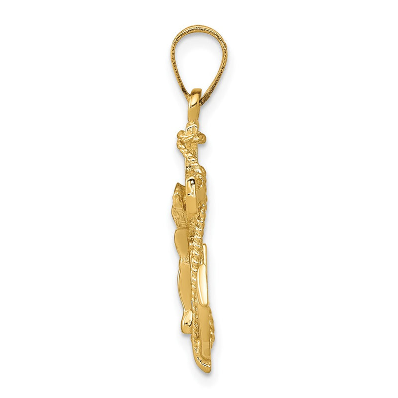 10K Yellow Gold Mariners Cross Pendant