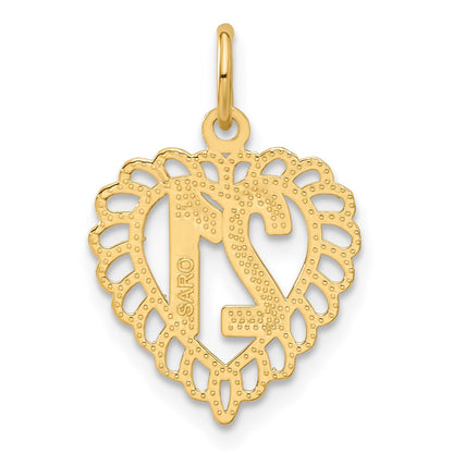 10K Yellow Gold 21 In Heart Charm
