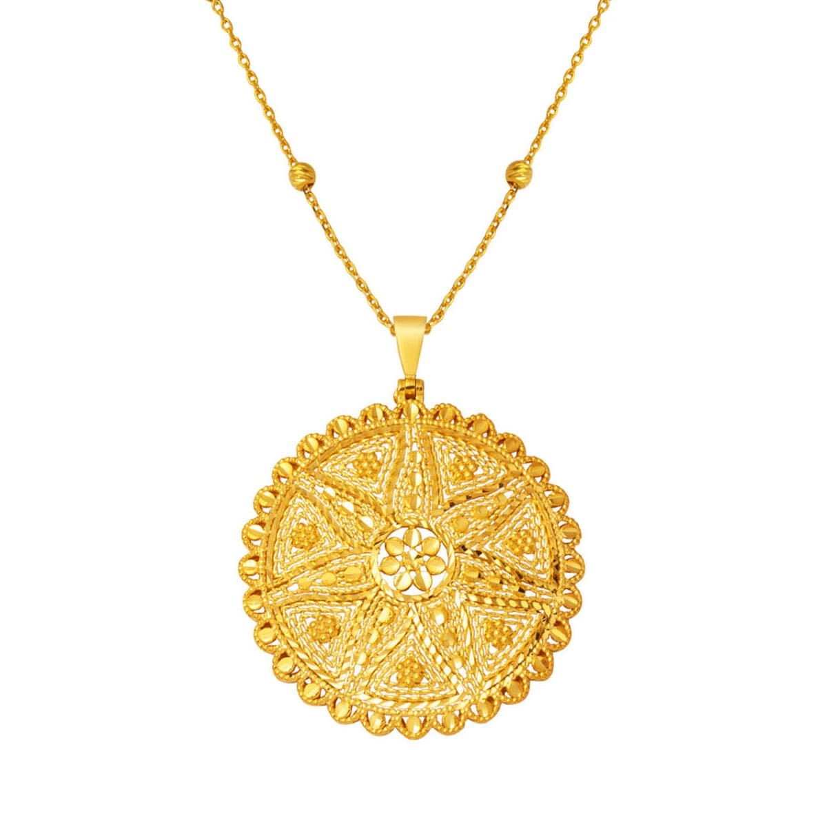 14K Yellow Gold Sun Sparkle Necklace