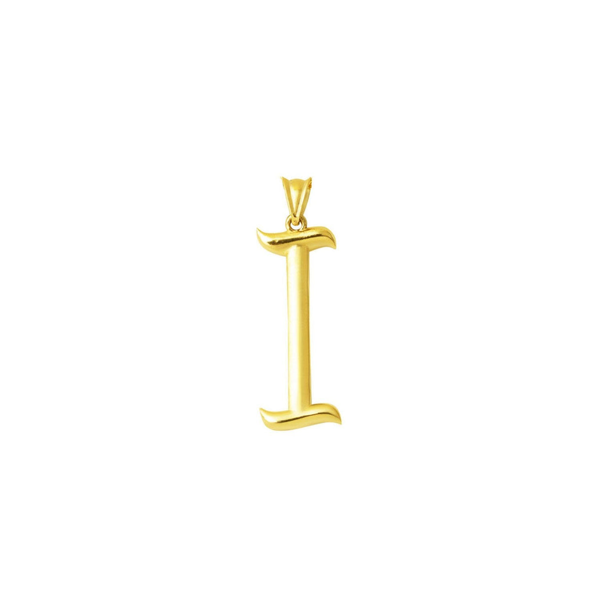 14K Yellow Gold Initial I Pendant