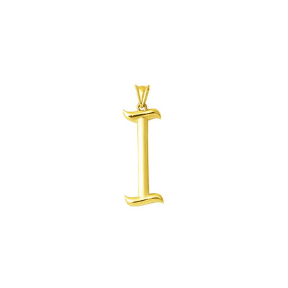 14K Yellow Gold Initial I Pendant