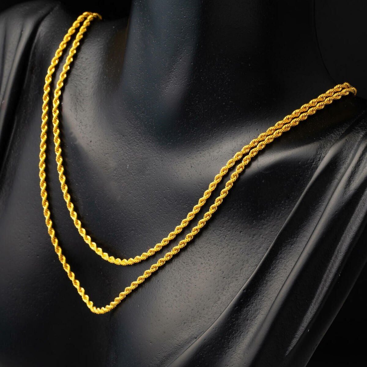 14K Yellow Gold 120 cm Twisted Chain