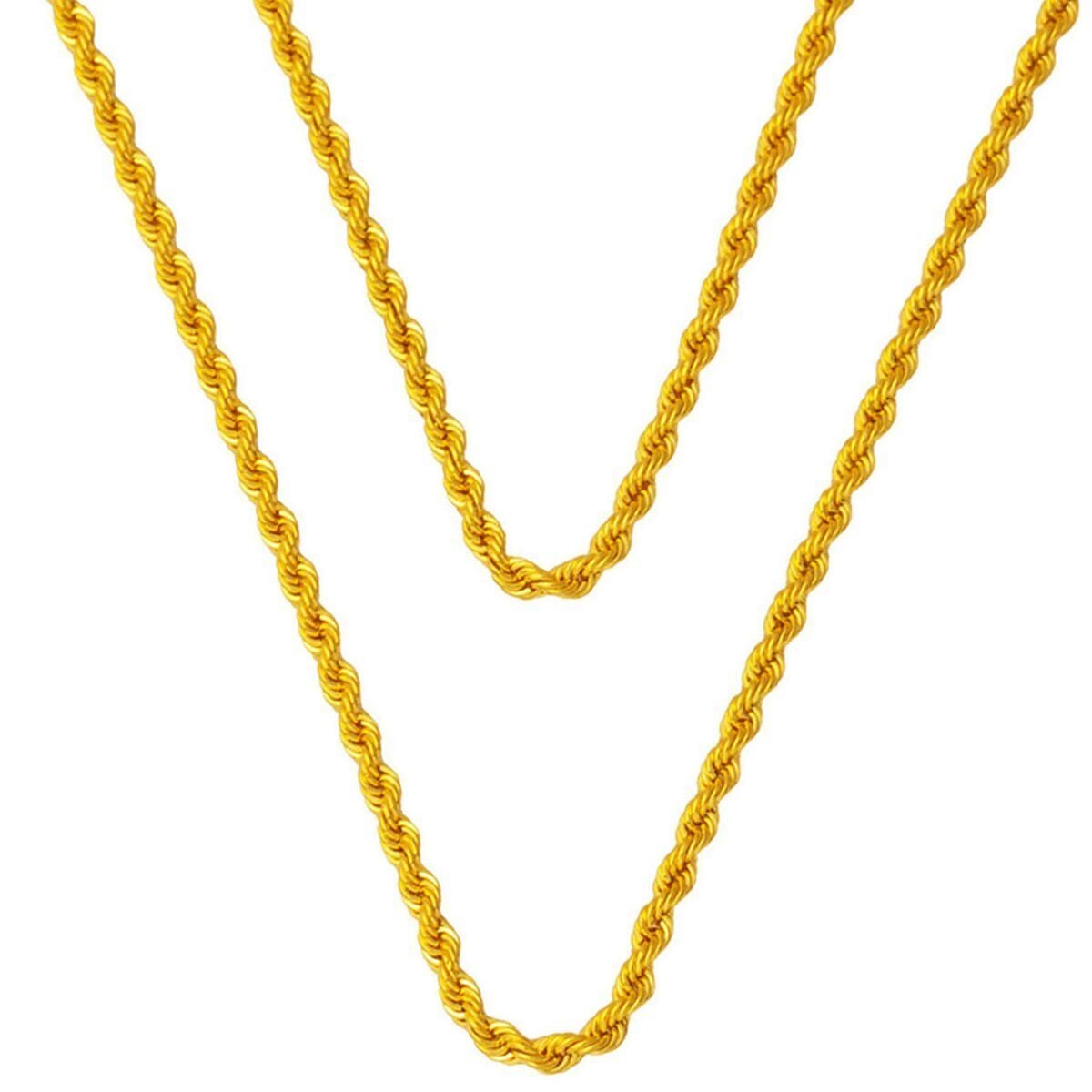 14K Yellow Gold 120 cm Twisted Chain