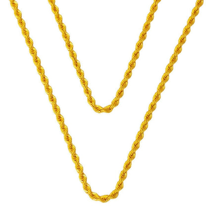 14K Yellow Gold 120 cm Twisted Chain