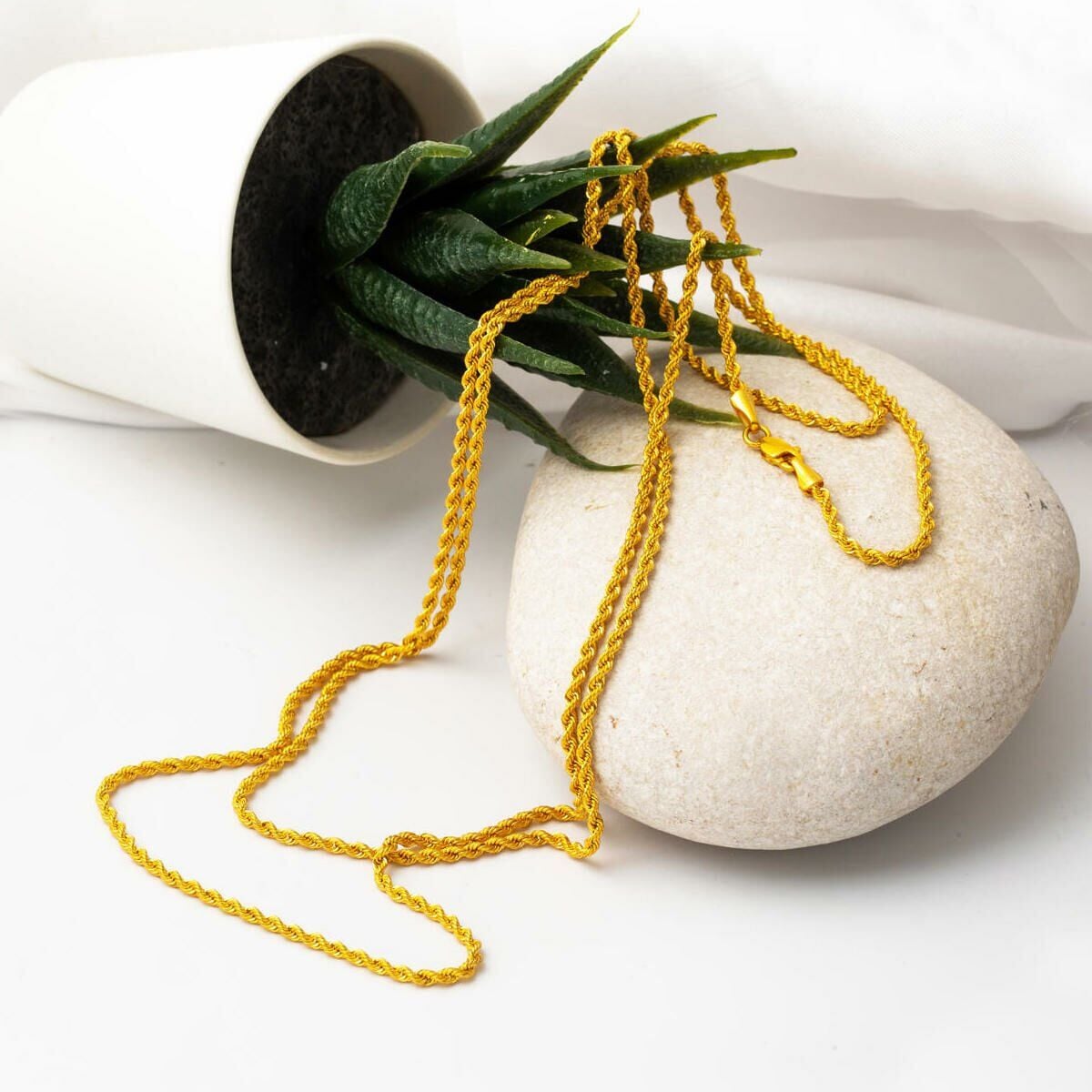14K Yellow Gold 120 cm Twisted Chain