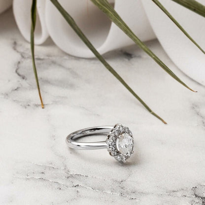14K White Gold 1.20 Ct Moissanite Ring