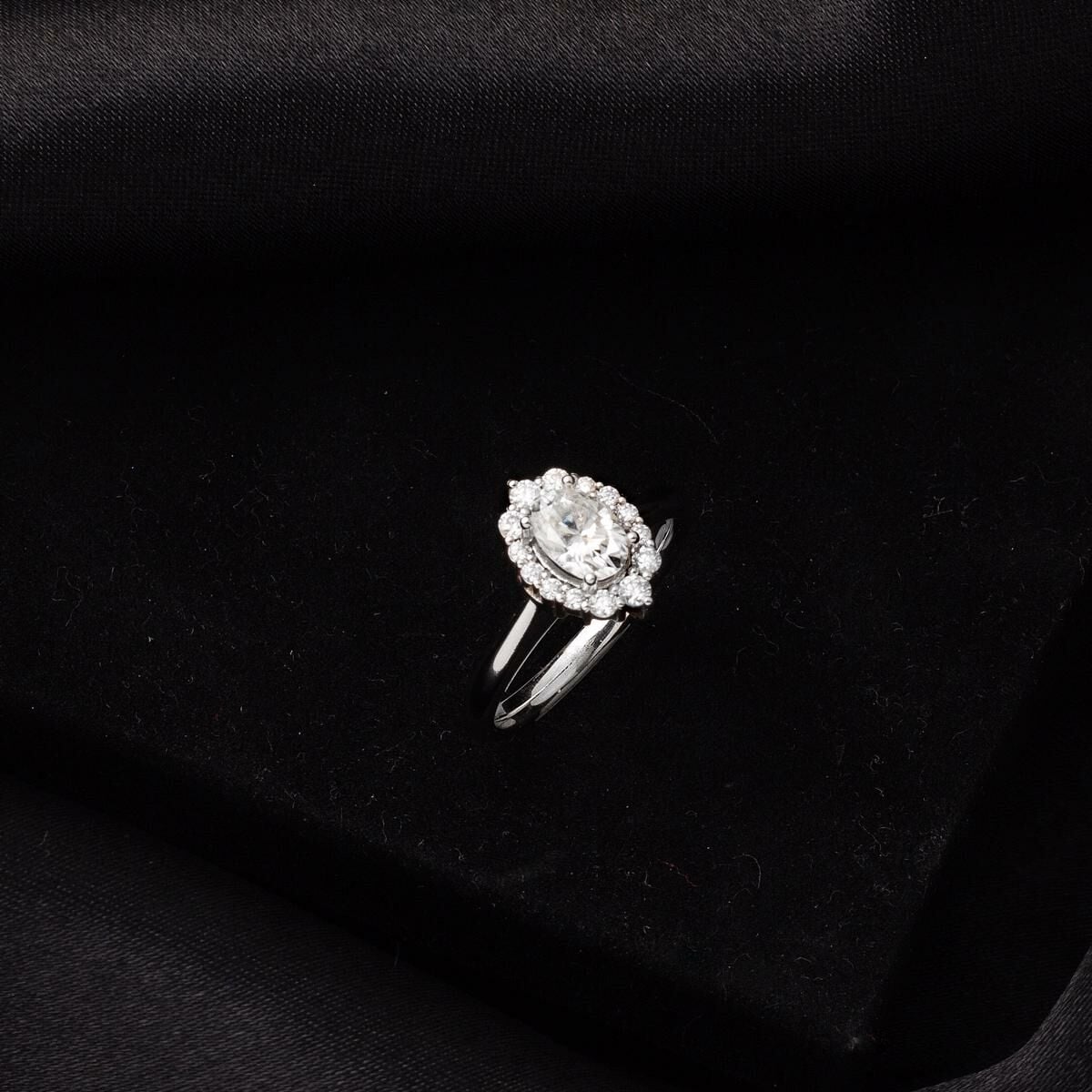 14K White Gold 1.20 Ct Moissanite Ring