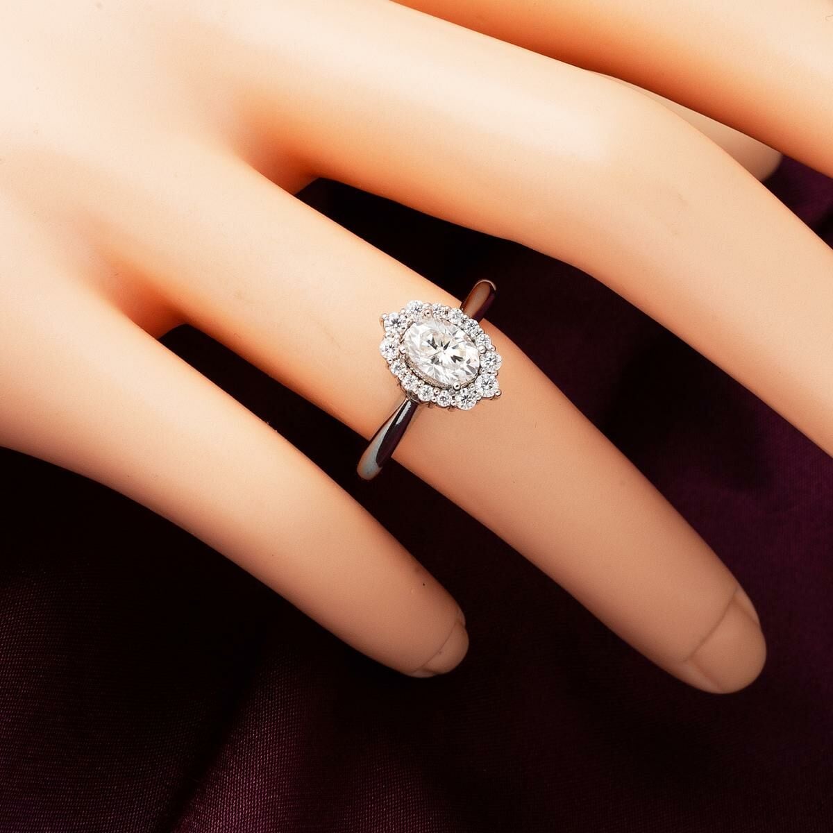 14K White Gold 1.20 Ct Moissanite Ring