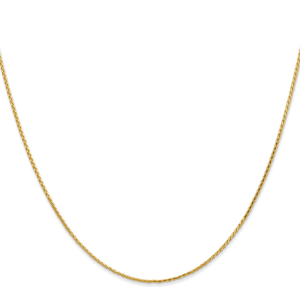 24 Inch 14K 1.0mm D/C Wheat Chain Necklace