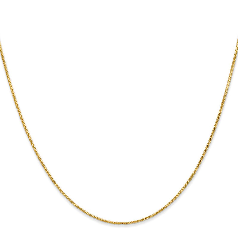 18 Inch 14K 1.0mm D/C Wheat Chain Necklace