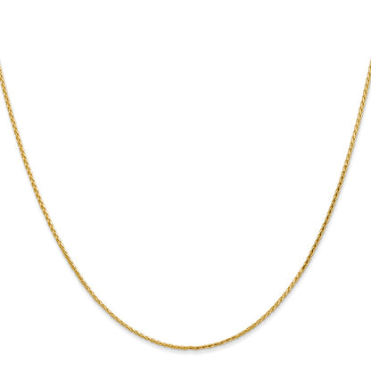 16 Inch 14K 1.0mm D/C Wheat Chain Necklace
