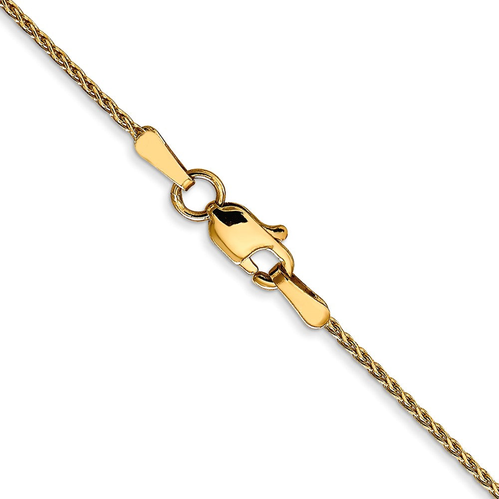 24 Inch 14K 1.0mm D/C Wheat Chain Necklace
