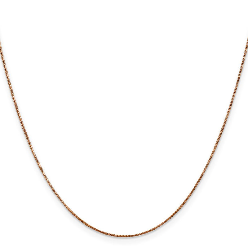 16 Inch 14K Rose Gold .8mm Spiga Chain Necklace