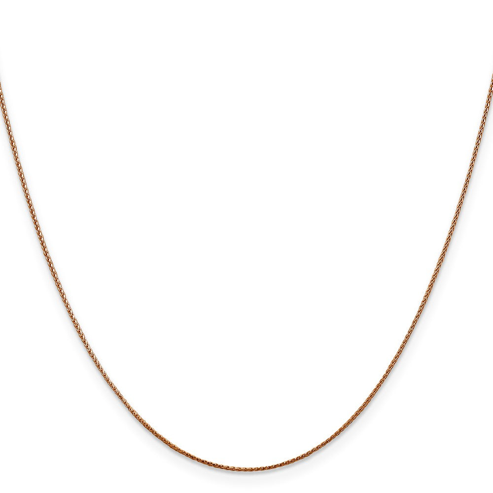 18 Inch 14K Rose Gold .8mm Spiga Chain Necklace