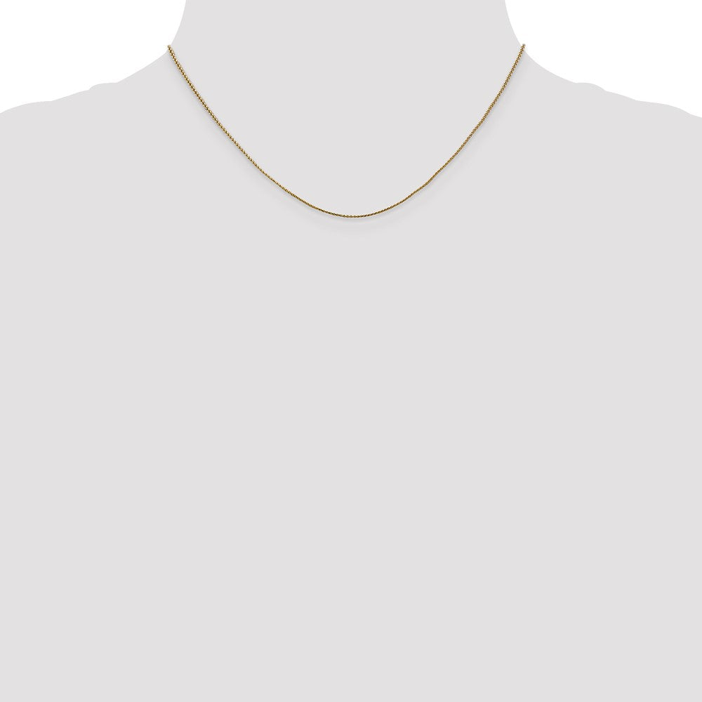 16 Inch 14K Rose Gold .8mm Spiga Chain Necklace