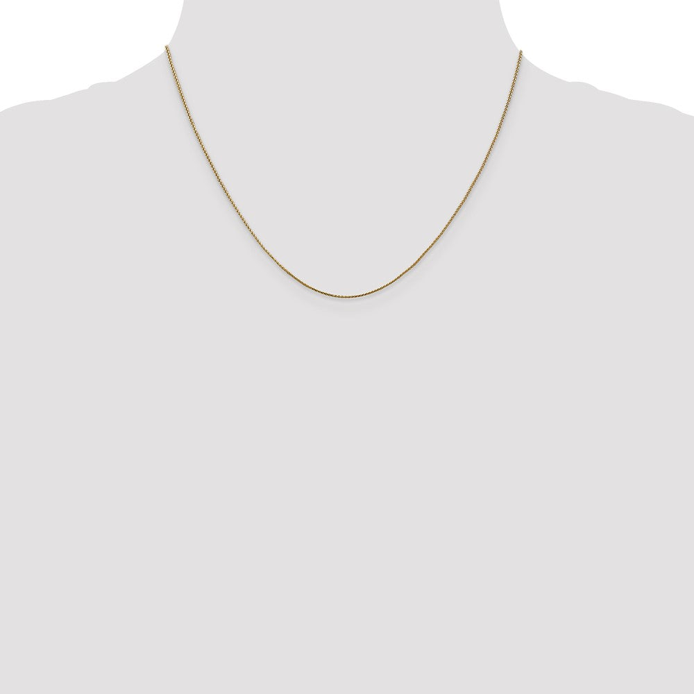 18 Inch 14K Rose Gold .8mm Spiga Chain Necklace