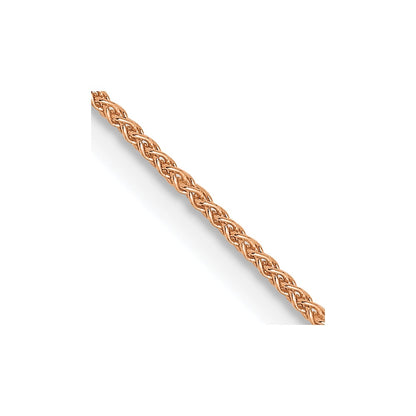 18 Inch 14K Rose Gold .8mm Spiga Chain Necklace