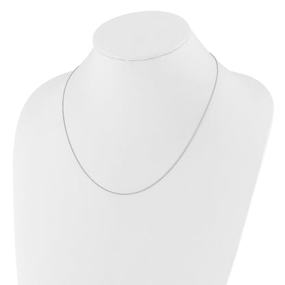 30 Inch 14K White Gold Adjustable .7mm Round Cable Chain Necklace