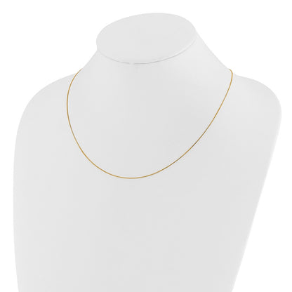 3 Inch 14K Yellow Gold Adjustable .55mm Baby Box Chain Necklace