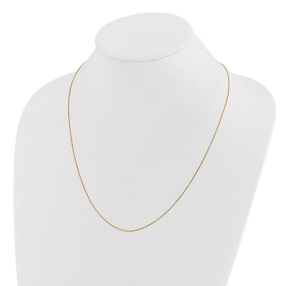 3 Inch 14K Yellow Gold Adjustable .55mm Baby Box Chain Necklace