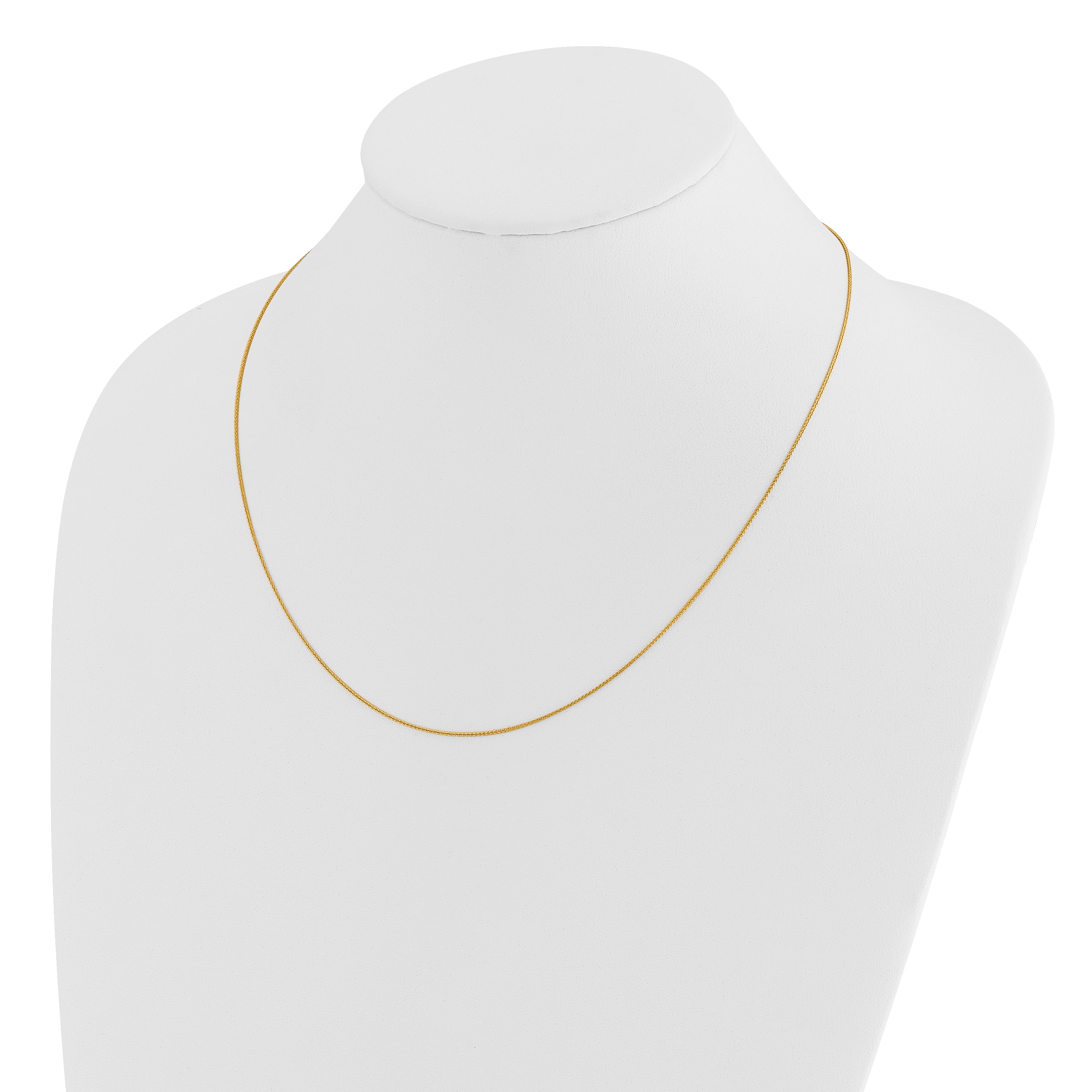 26 Inch 14K Yellow Gold Adjustable .85mm Wheat Chain Necklace