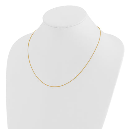 26 Inch 14K Yellow Gold Adjustable .85mm Wheat Chain Necklace