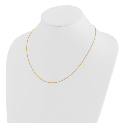 3 Inch 14K Yellow Gold Adjustable .85mm Wheat Chain Necklace