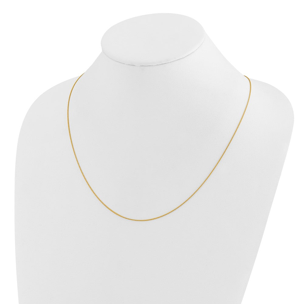3 Inch 14K Yellow Gold Adjustable .85mm Wheat Chain Necklace