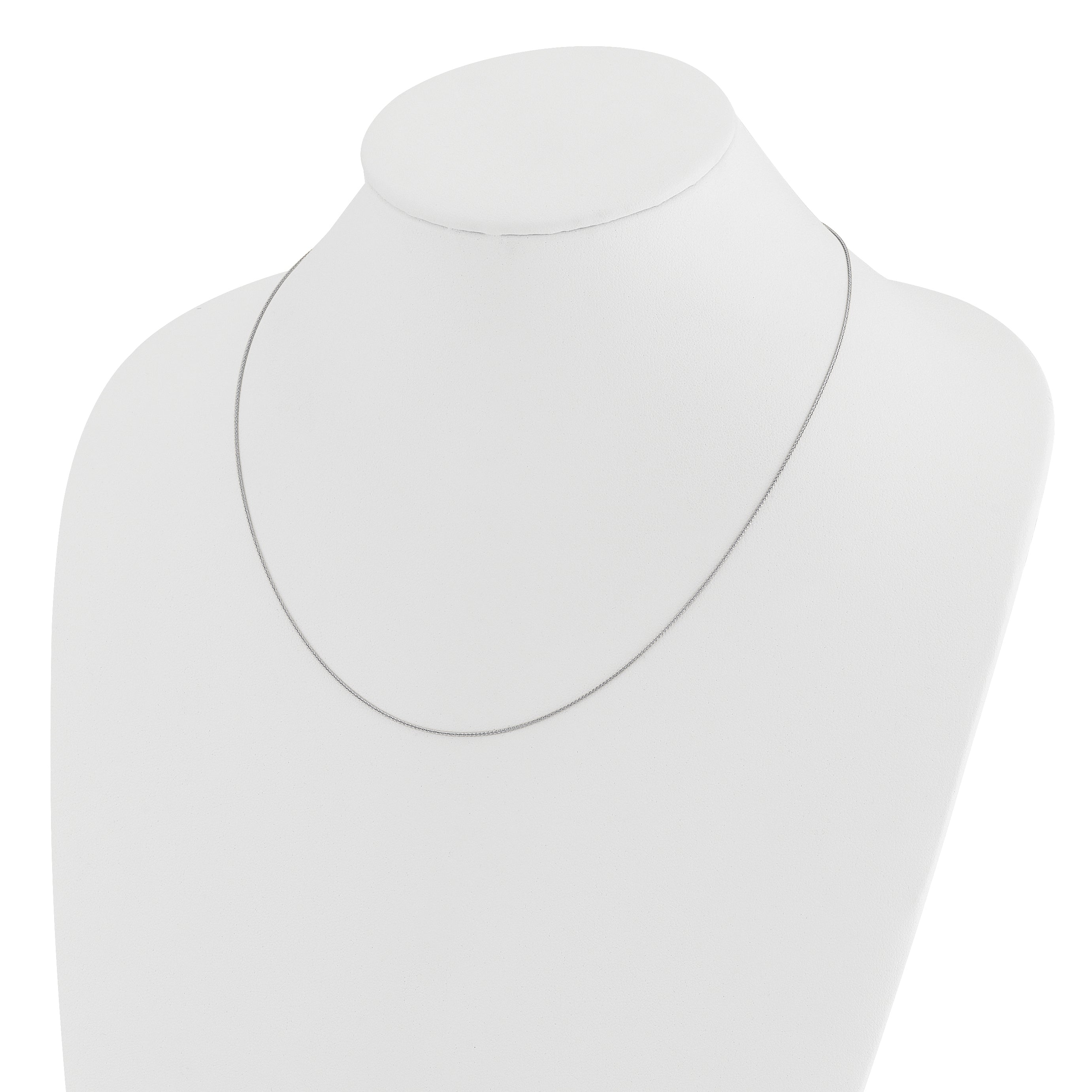 26 Inch 14K White Gold Adjustable .85mm Wheat Chain Necklace