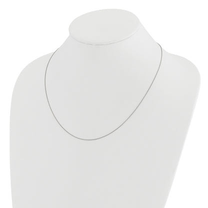 26 Inch 14K White Gold Adjustable .85mm Wheat Chain Necklace