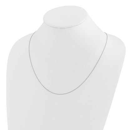 26 Inch 14K White Gold Adjustable .85mm Wheat Chain Necklace
