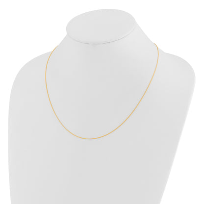 22 Inch 14K Adjustable .8mm D/C Wheat Chain Necklace