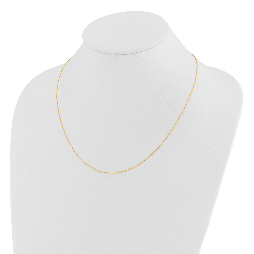 22 Inch 14K Adjustable .8mm D/C Wheat Chain Necklace