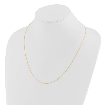 22 Inch 14K Adjustable .8mm D/C Wheat Chain Necklace