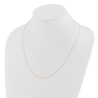 22 Inch 14K Adjustable .8mm D/C Wheat Chain Necklace