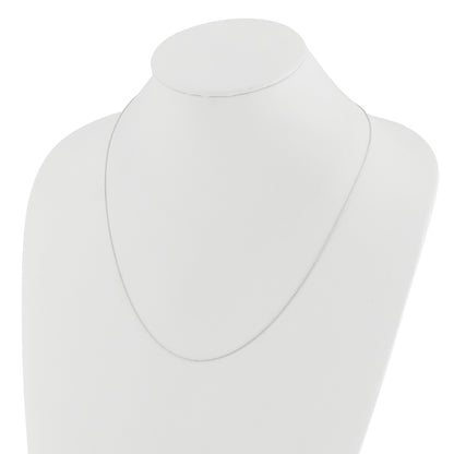 3 Inch 14K White Gold Adjustable .8mm D/C Wheat Chain Necklace