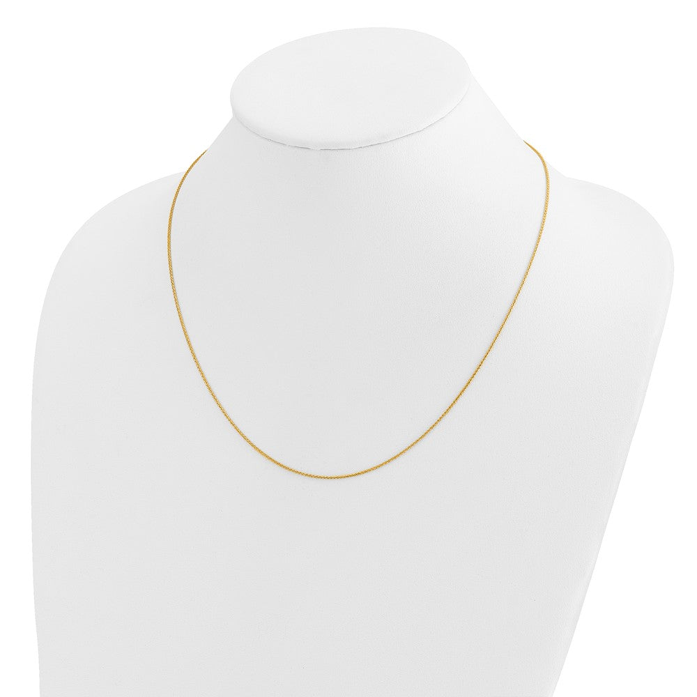 3 Inch 14K Yellow Gold Adjustable .95mm D/C Wheat Chain Necklace