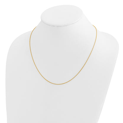 26 Inch 14K Yellow Gold Adjustable .95mm D/C Wheat Chain Necklace