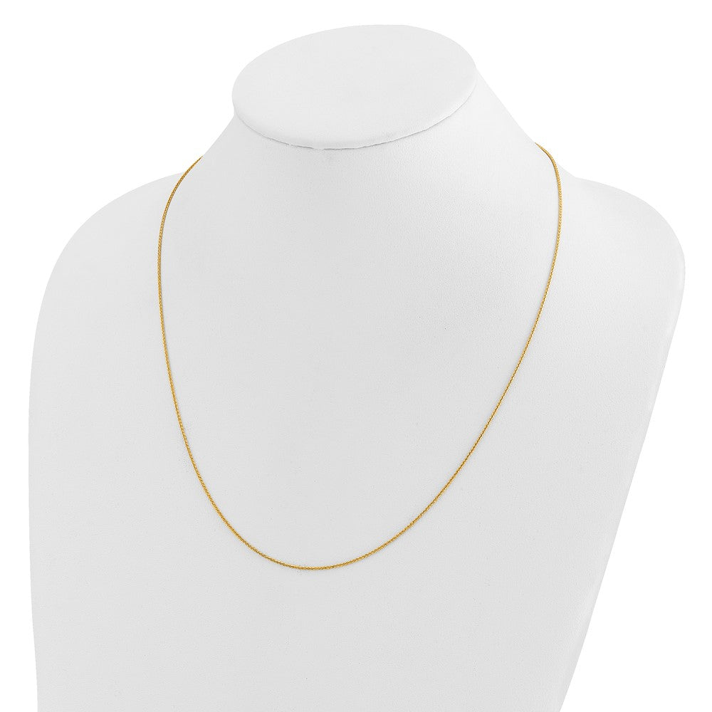22 Inch 14K Adjustable .95mm D/C Wheat Chain Necklace